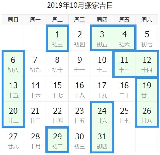 2023年10月搬家入宅黄道吉日 10月入宅黄道吉日查询 10月日子怎么样_