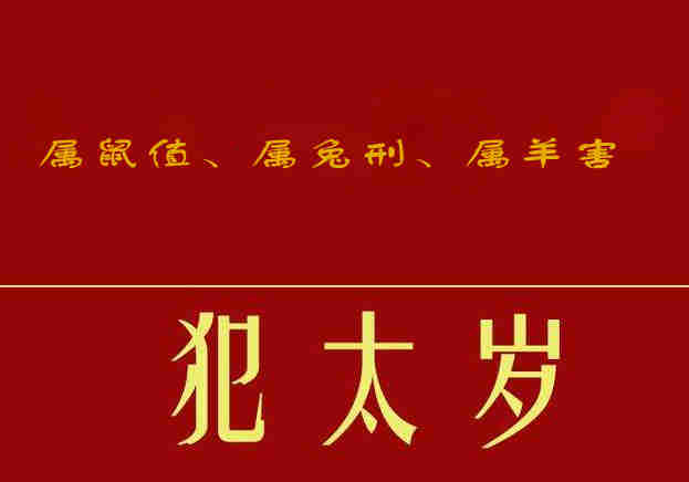 刚才也有提到过,不单单只有属相鼠一个生肖犯太岁,与鼠冲克刑的都处在