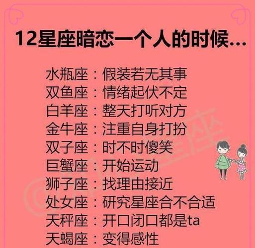 12星座暗恋一个人的时候,十二星座对一个人动心的原因