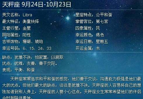 新历10月23日是什么星座