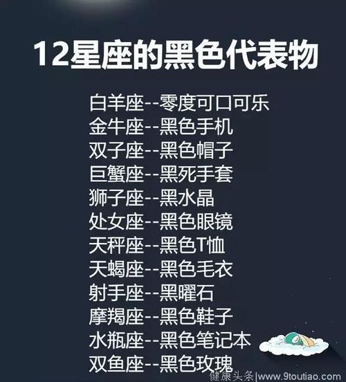 被分手时十二星座会放什么话?12星座的黑色代表物