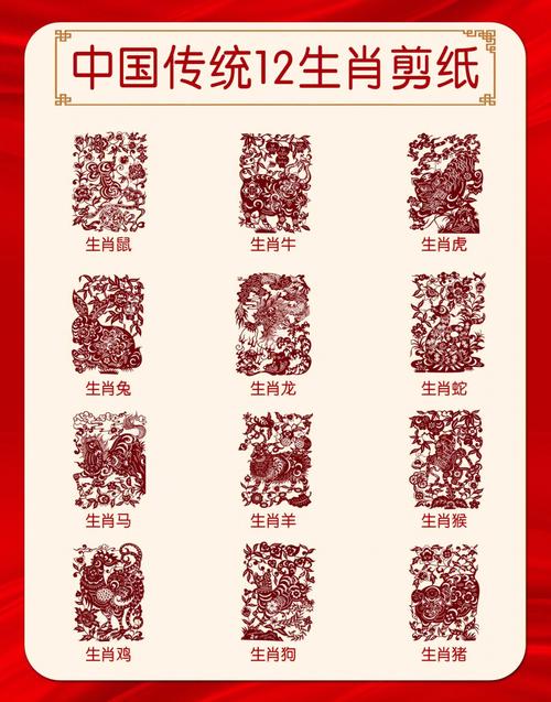 别具一格的十二生肖剪纸✅中国传统文化鉴赏