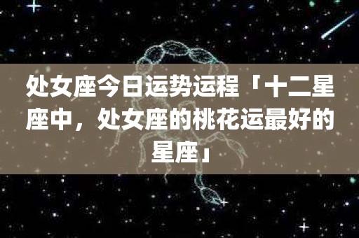 处女座今日运势运程「十二星座中,处女座的桃花运最好的星座」