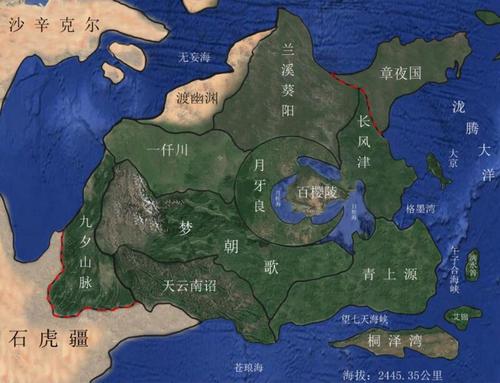 《残剑行》大陆地图初版