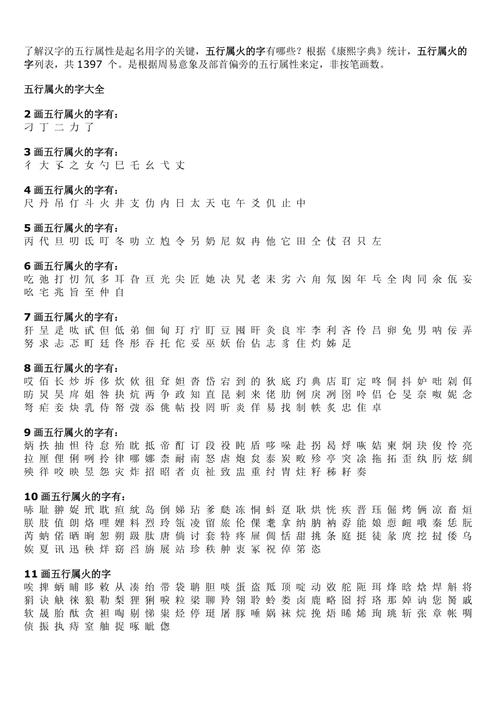 五行属火的字大全 (2)