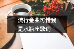 可惜我是水瓶座歌词含义(可惜我是水瓶座歌词意)