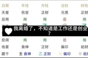 八字案例分析:我离婚了,不知道以后还有婚姻感情吗?