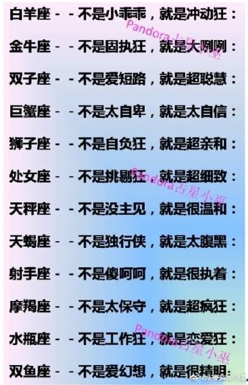 十二星座对号入座每人一句话准不准?相. 来自护肤咨询小娅 - 微博