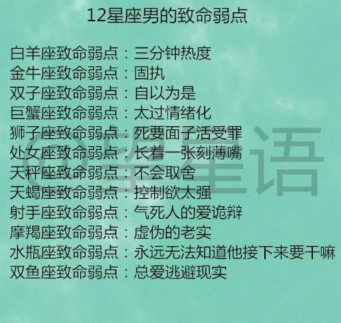 得心应手的过生活十二星座虚伪排行榜第一名:双子座第二名:摩羯座第三