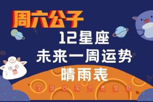 【星座运势】快来看看你下周是什么天气!10.24-30运势分析(下)