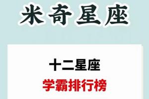 12星座最佳学霸排名 十二星座学霸排名谁是老大